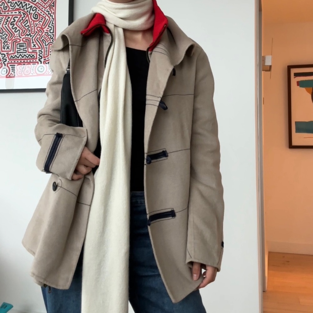vintage designer Carolina Herrera camel coat